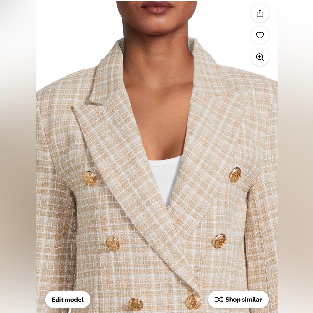 Attitude Unknown Women’s Blazer, Size XL NEW With Tags (Tan) - Picture 4 of 10
